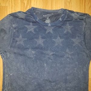 Vintage Graphic Tee Stonewashed Look Stars T Shirt
